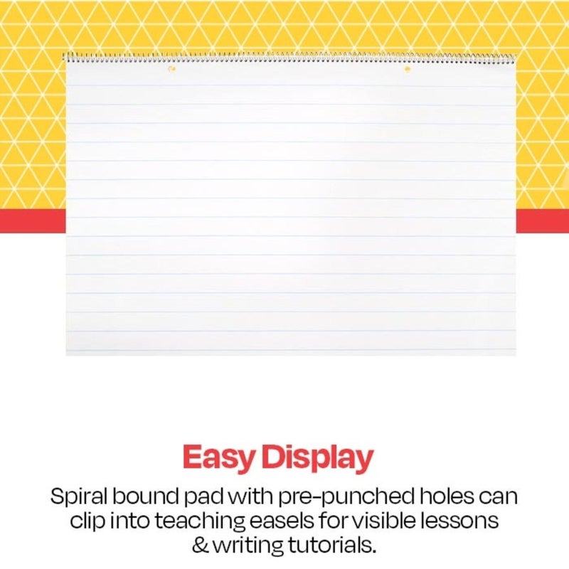 School Smart Chart Tablet, 24 x 16 Inches, 1 Inch Rule, 25 Sheets - Image 4
